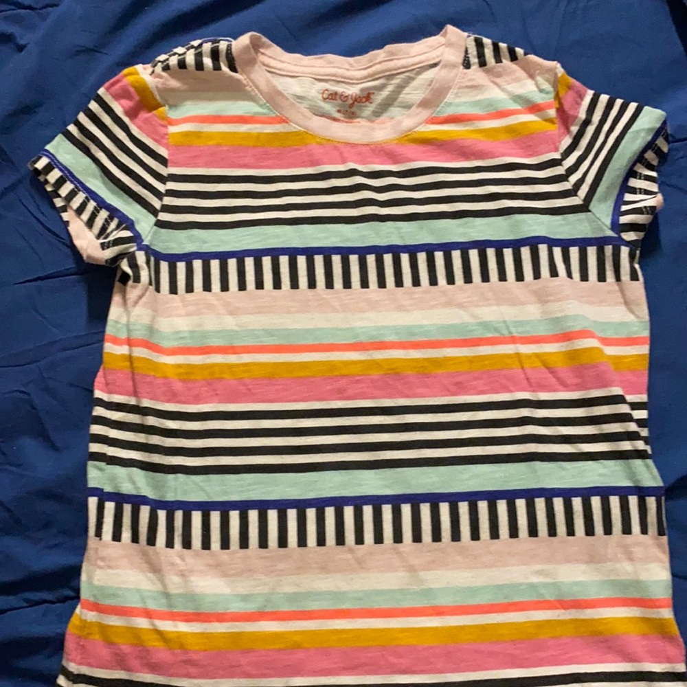 stripe shirt sleeve shirt size 7/8 (no refunds)